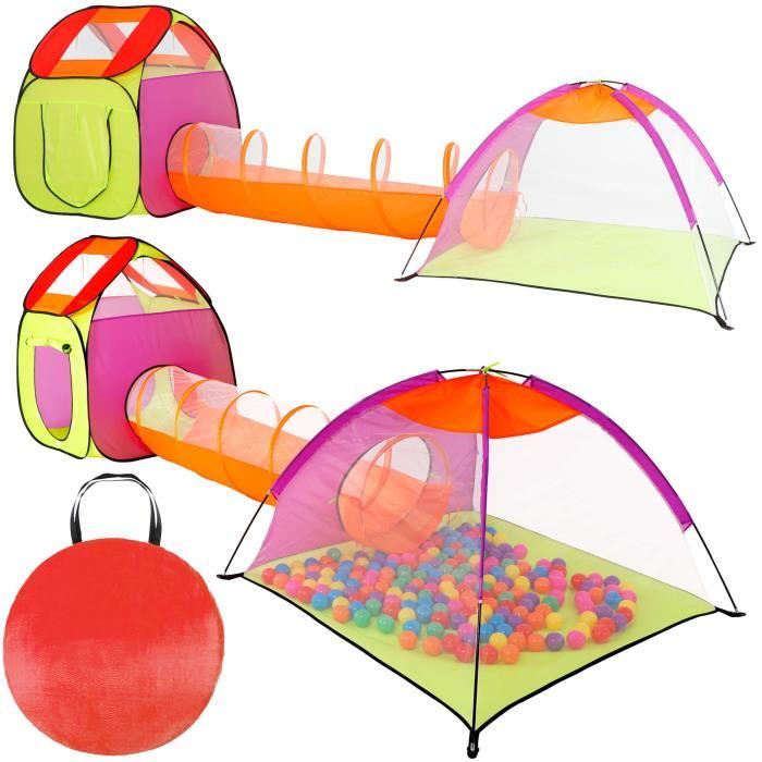 Tente Tunnel De Jeu VEVOR 3 En 1 Pour Enfants - Maison De Jeu Pop-Up Intérieur/Extérieur - Avec Sac De Transport - Fusée Bleue