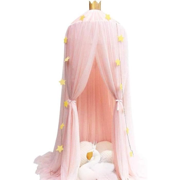 Koomiao Ciel de Lit Fille Princesse, Enfants lit Baldaquin avec Etoile Décoration de Chambre D'enfant en Forme de Dôme Moustiqua16