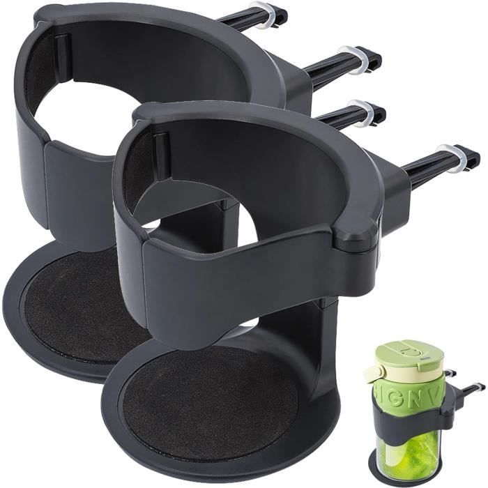 Lot De 2 Porte-gobelets Rotatifs 360° Pour Vélo Ou Poussette - Support Biberon Universel Noir