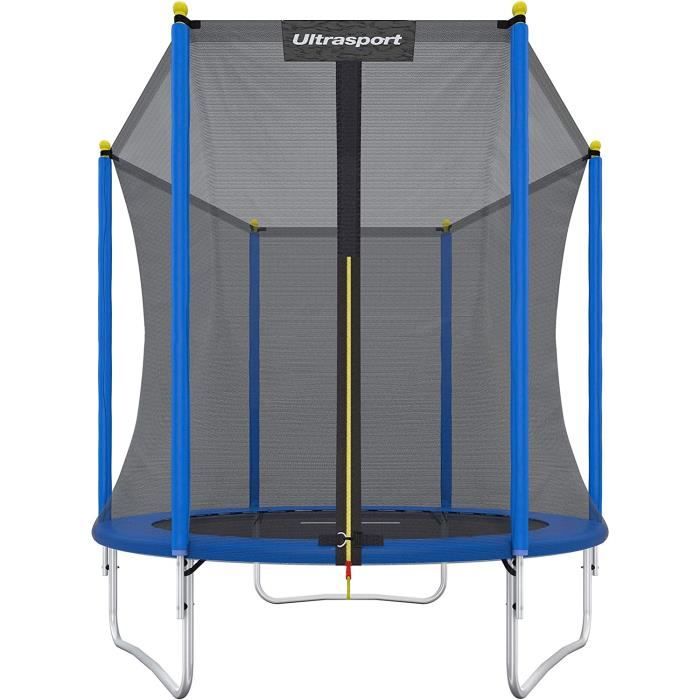 Trampoline De Jardin Ultrasport Lotus Avec Filet De Sécurité - 244 Cm, Galvanisé, Extérieur