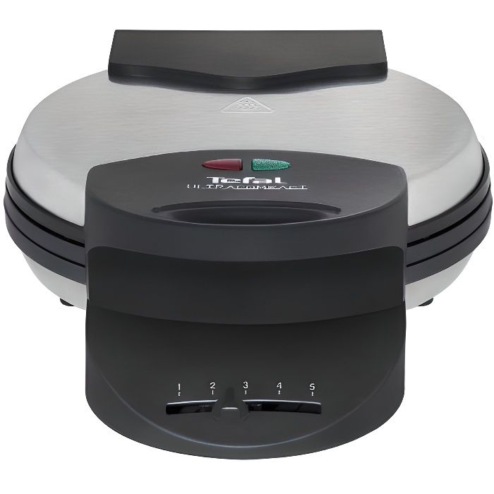 Tefal Ultra Compact WM Gaufrier 1 kWatt inox - vue 2
