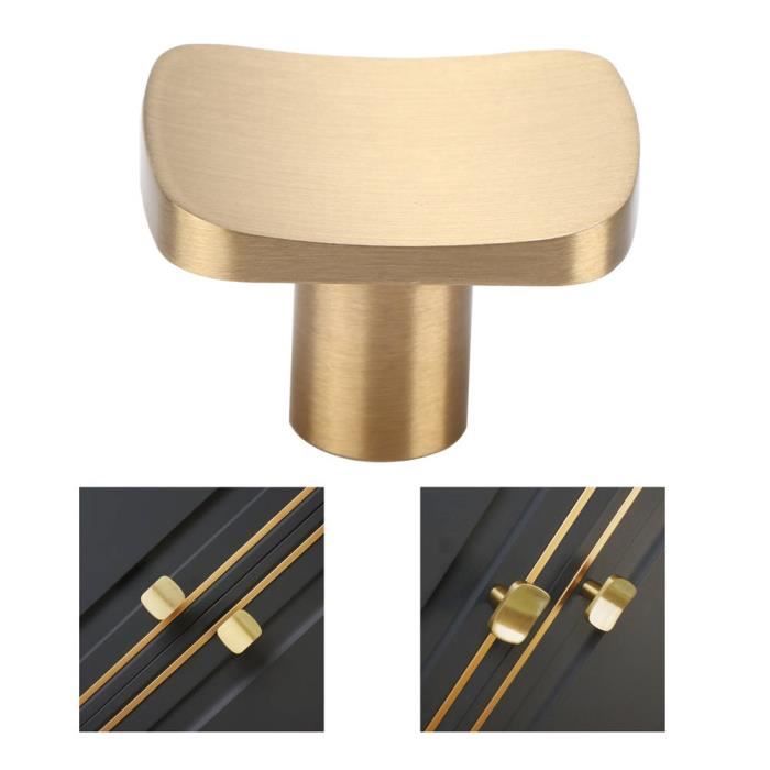Boutons de meuble en laiton bross pour tiroirs et armoires lot de 10