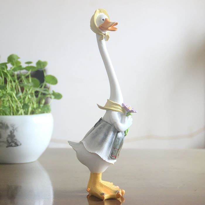 Canard Flottant Résine 22x12cm - Décoration Bassin Jardin Étang Extérieur Résistant Intempéries