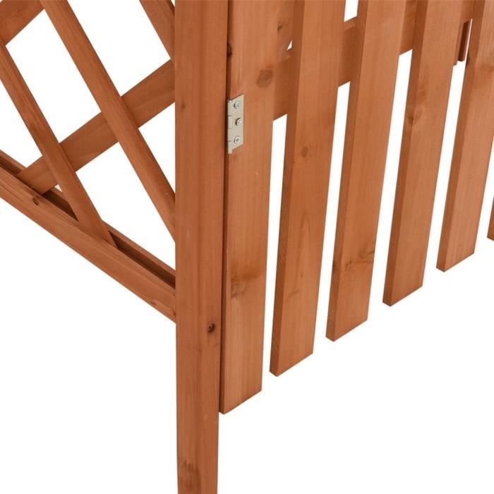 Pergola avec portail - VINGVO - DBA(316389) - Bois de sapin massif - Bois de pin massif - 116x40x204 cm