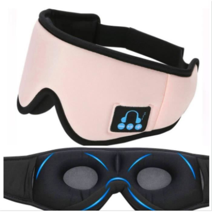 Masque de Sommeil 3D Bluetooth 5.0, Masque Pour les Yeux Ergonomique Super Doux Et Respirant Fait à la Main