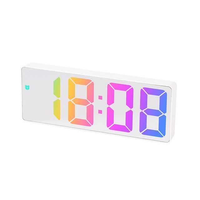 Horloge de voiture LED lumineuse, Mini horloges numériques internes à coller, ornement