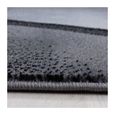 Tapis moderne poil court pour le salon avec un design abstrait vagues facile entretenir Couleur: Noir Taille: 80 x 150 cm-1