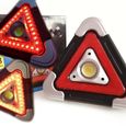 TRIANGLE SECURITE LED LUMINEUX FIXE+CLIGNOTANT+LAMPE SECOURS NEUF-1