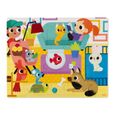 Puzzle Tactile Animaux Domestiques 20 pcs - JANOD - Effets Tactiles - Poster Modèle - Adapté aux Enfants-1