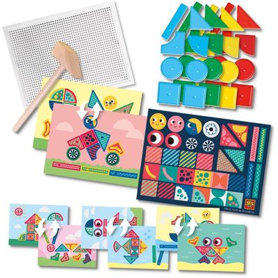 SES Creative – J'apprends à Enfiler – 18 Perles En Bois + Lacet – Motricité Fine, 3 Ans+, Fabriqué Aux Pays-Bas