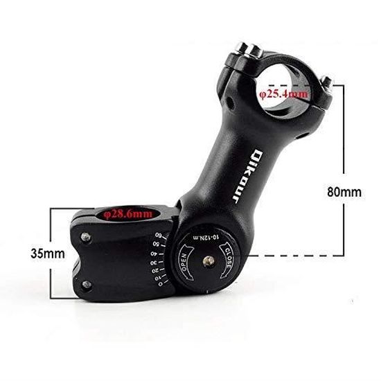 Potence De Vélo Réglable 0-60° - Pour Tube De Direction 28,6 Mm, Guidon 31,8 Ou 25,4 Mm - 2