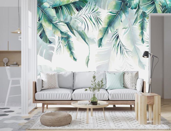 Papier Peint Panoramique Jungle 3d Soie, 356x250cm Jungle Tropical ...