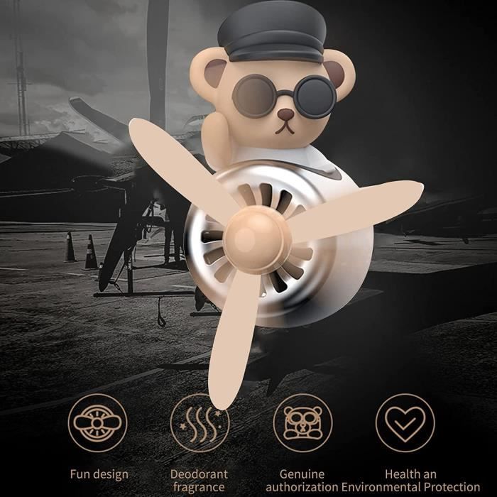 Cartoon Bear Pilot Pilote Air Ferrinisseur d'air Automobile