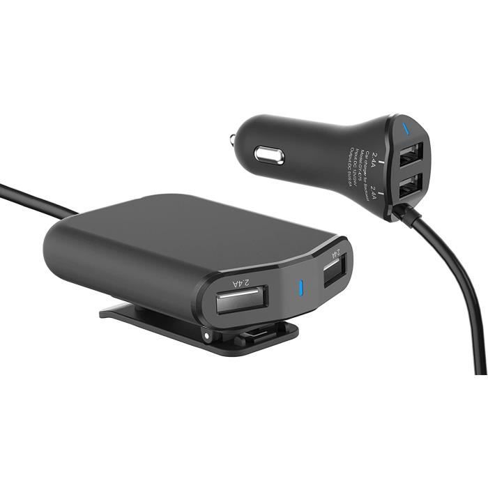 Adaptateur de Prise d'allume-cigare 2 Ports USB Chargeur 12V Pour Auto  Voiture - Cdiscount Auto