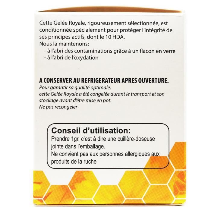 Gelée Royale Bio - Pot 30g - 100% Pure - Marque Planète Au Naturel