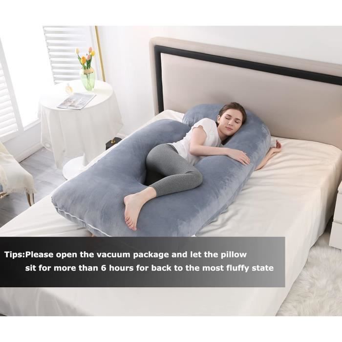 Kolbray® Coussin De Grossesse (Disponible En C Et U) - Coussin De Couchage De Maternité Complet Avec Housse En Jersey Amovible | Coussin De Soutien Orthopédique Pour Femmes Enceintes Ou Allaitantes