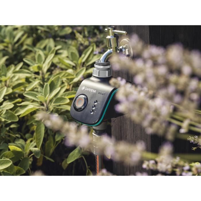 Programmateur d'arrosage - GARDENA - Smart Water Control - Connecté - Programmation à distance - Alerte gel - Jardin