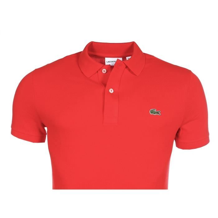 Polo lacoste rouge homme outlet