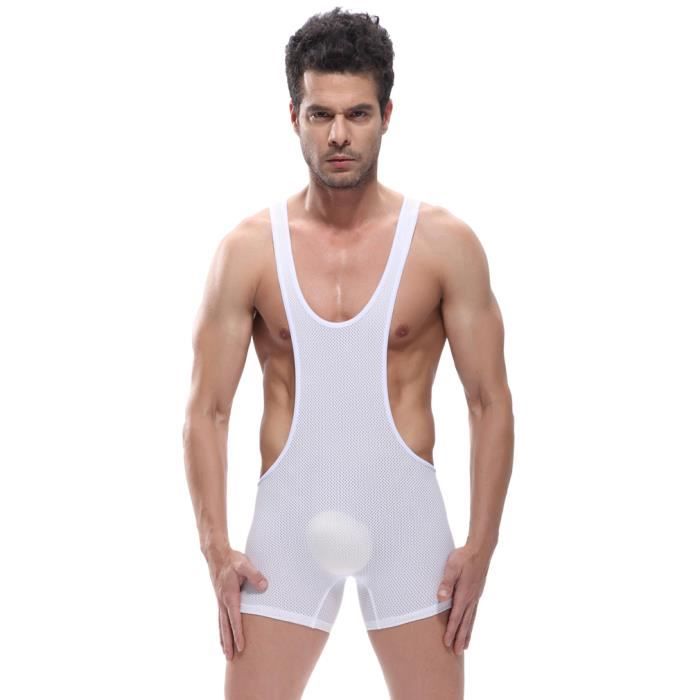 GEMVIE Sexy String Homme G-string Combinaison Lingerie Respirante ...