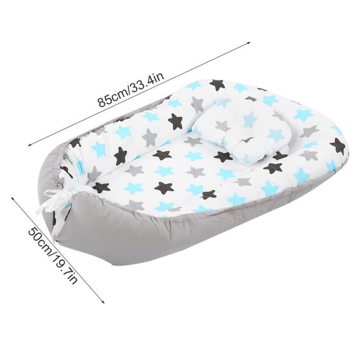 TMISHION Chaise longue pour bébé Chaise Longue de Bébé Lit de Nid de Bébé Pliable Portable Lit