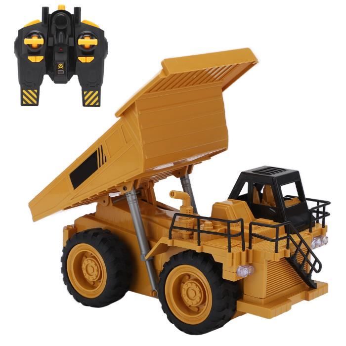 Camion Benne Télécommandé – Grue 360°, Flèche Rétractable, LED, Tout-terrain, Jouet De Chantier éducatif, Dès 3 Ans