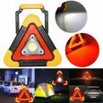 TRIANGLE SECURITE LED LUMINEUX FIXE+CLIGNOTANT+LAMPE SECOURS NEUF-2
