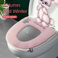 Abattant Wc,Confortable doux salle de bain siège de toilette Closestool lavable plus chaud tapis housse coussin décor à la - Type 1-2