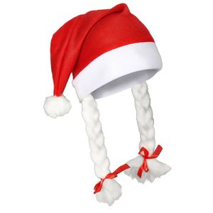 Lot De 3 Chapeaux Père Noël Rouge Velours - Taille Unique Adulte/ado, Unisexe, Pour Fêtes, Cosplay, Noël