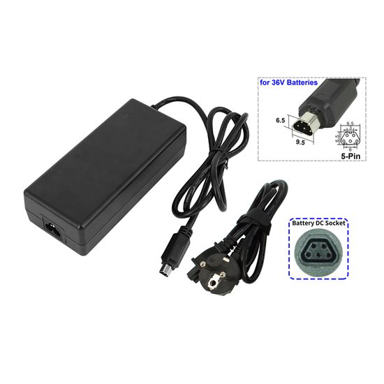 Chargeur 42V 2A Pour Batteries 36V - Prise Plastique 5 Broches - Compatible Phylion/Joycube, Remplace SSLC084V42M
