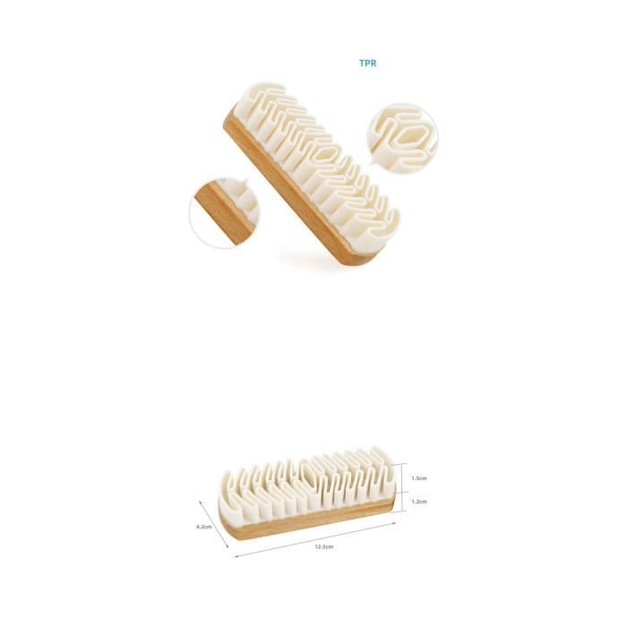 Kit 3 Brosses Daim - Avec Gomme Et Brosse Cuivre Pour Entretien Chaussures