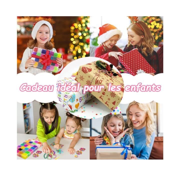 Kit Bracelet à Fabriquer Pour Enfants – Set De Looms Colorés, Perles Cœurs étoiles Fleurs, Guide Inclus, DIY Créatif Dès 9 Ans