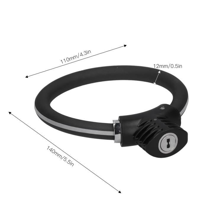 Antivol Vélo Portable à Câble - Verrou à Combinaison, Longueur 1m, Métal Et Nylon - 4