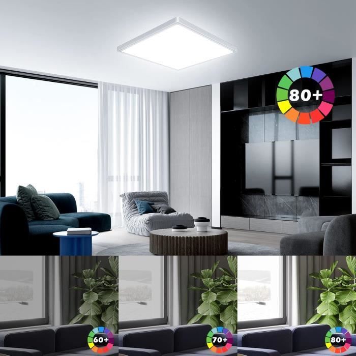 Pack de  10 - Plafonnier LED 24W 220V Carré