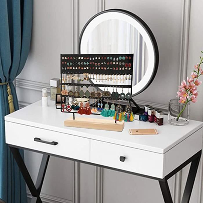 Présentoir 4 Paires De Boucles D'oreilles Métal Doré Brillant H 21cm | Selfor Paris