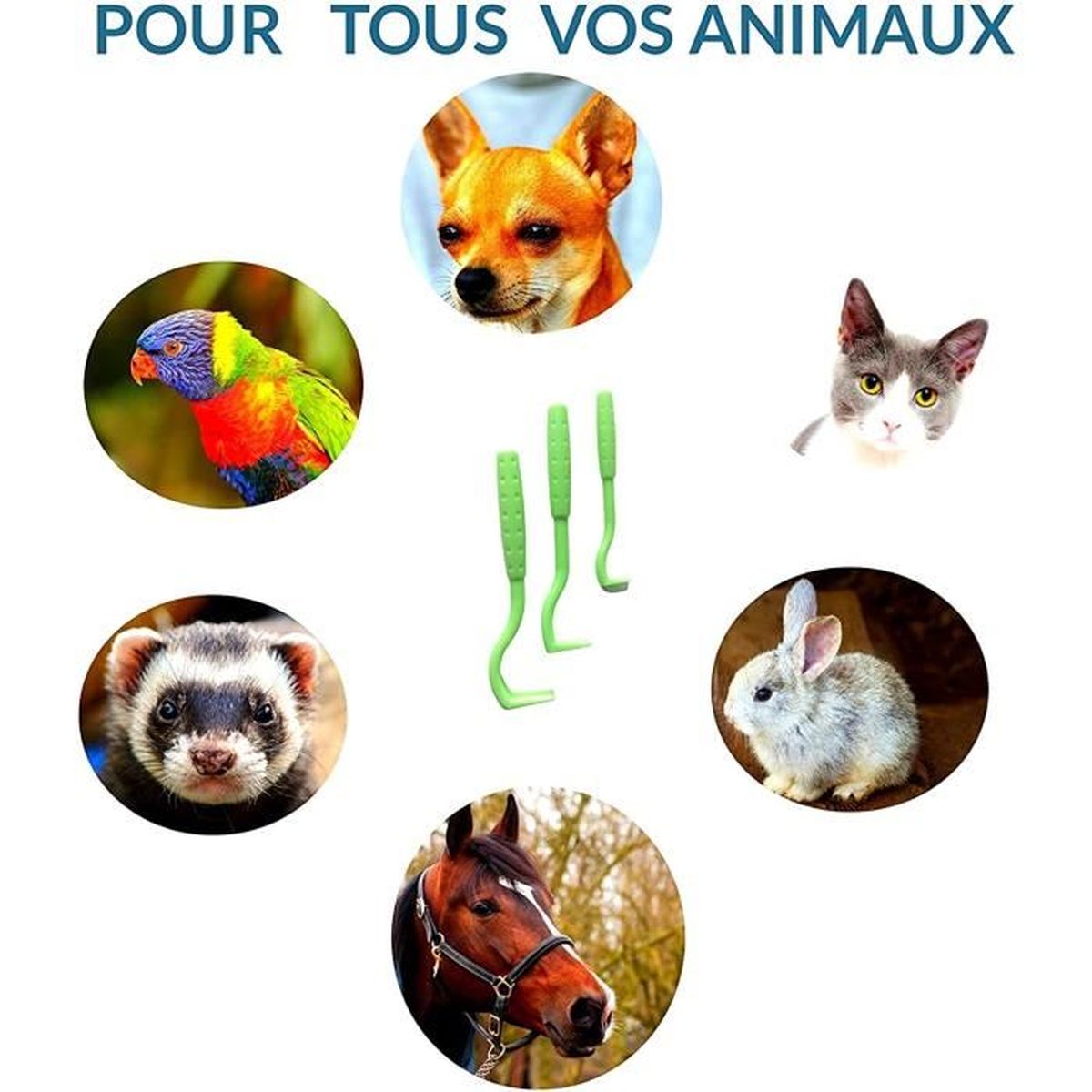 Tire Tique Pince A Tique Accessoire Antiparasitaire Tick Remover Enleve Attrape Parasites Lot De 3 Pinces Pour Chat Chien Humain Cdiscount