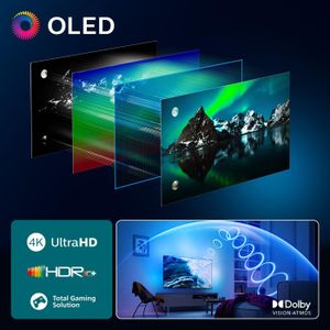 TV Philips 55OLED707 – 55 Pouces (139 Cm), OLED 4K, HDR, Dolby Atmos, P5, Noir