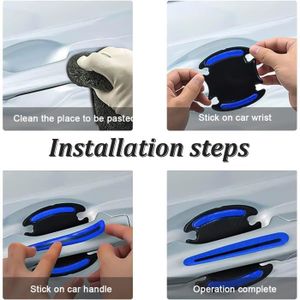 Protecteurs De Poignée De Porte Pour Opel Corsa F 2019-2023 - Lot De 8 Autocollants Anti-rayures | Installation Facile, Adhésif Puissant