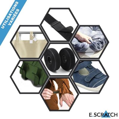 20,50 & 100mm, Beige Velcro Marque à Coudre Crochet & Boucle Bande le Rouleau 