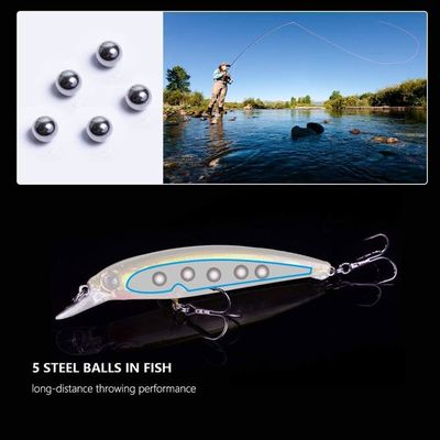 Lot De 10 Leurres De Pêche – Poissons-nateurs – ABS – Hameçons Tridents – Eau Douce/sel