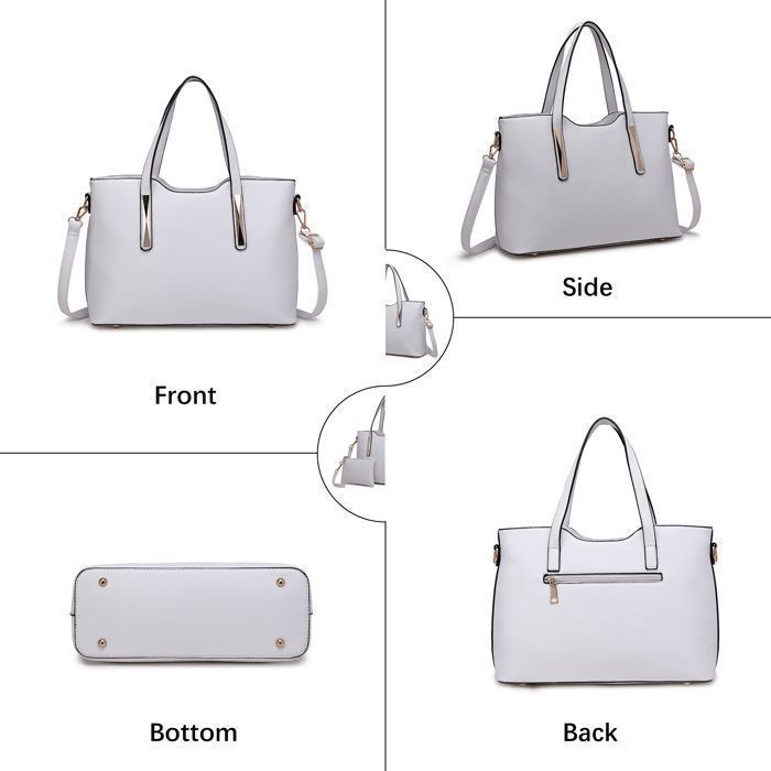 Sac à Main Vintage En Cuir Synthétique – Bandoulière Style Sac De Jour – 4 Coloris Dispo