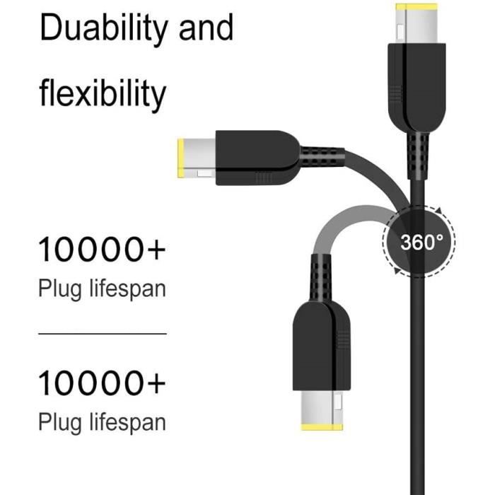 Chargeur Lenovo 90W 20V 4,5A – Pour X240, X250, X260, X1 Carbon Gen 2-5, Réf 45N0245