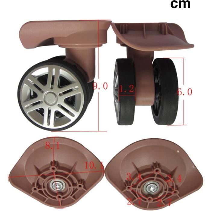 2 pcs Réparation bagages accessoires roulettes Roues universelles en  PVC-BOB - Cdiscount Bricolage