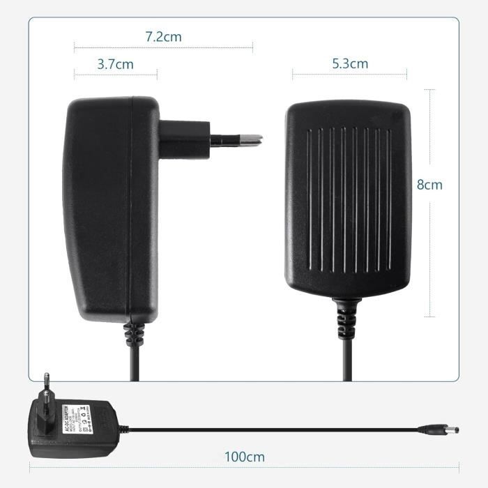 Chargeur Secteur 6V 1A 1000mA – Adaptateur 6W CE, Polarité Négative Centre, Connecteur 5,5 X 2,5 Mm, Remplace 500-900mA