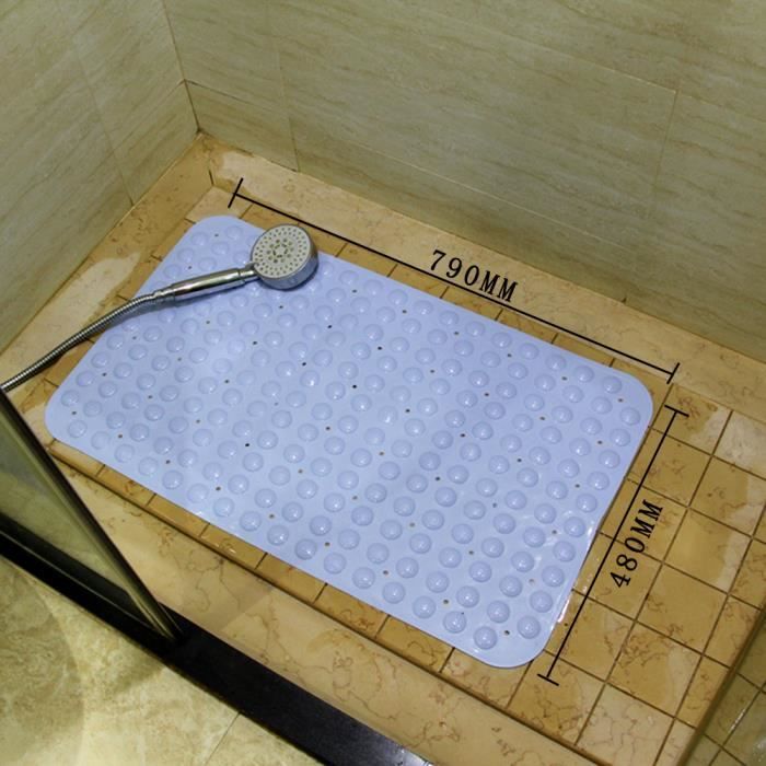 Tapis De Baignoire Collection Confort - Antidérapant Motif Galets - PVC - 69x36cm - Sécu Et Déco Salle De Bain
