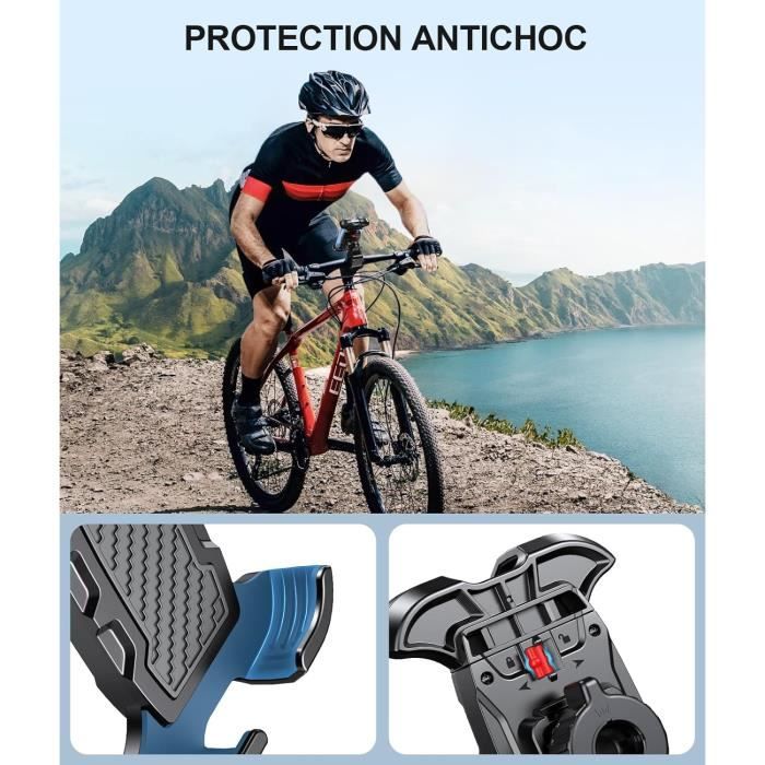 Support Telephone Velo avec [Pince Robuste], [Protection Militaire