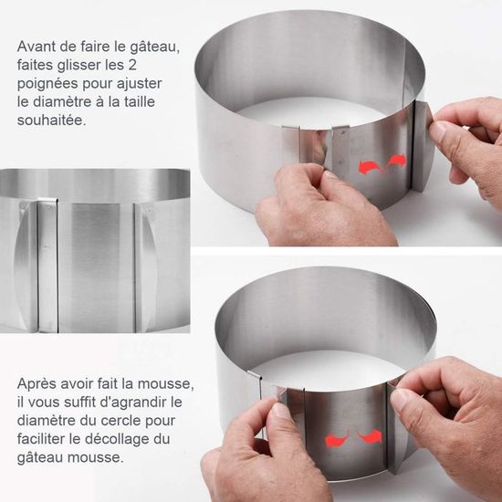 Cercle à pâtisserie en acier inoxydable avec poignée 9 1/2 x 1'' - Inox304 - Doyon Després Cercle à pâtisserie en acier inoxydable avec poignée 9 1/2 x 1'' - Inox304 - Doyon Després