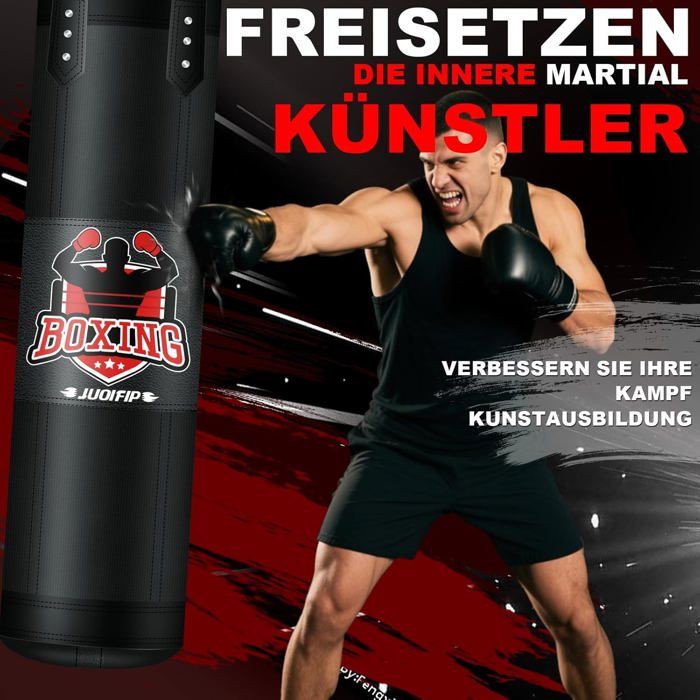 Sac De Frappe Autoportant Avec Gants - Balle De Réaction Réglable - Entraînement Boxe, Fitness à La Maison