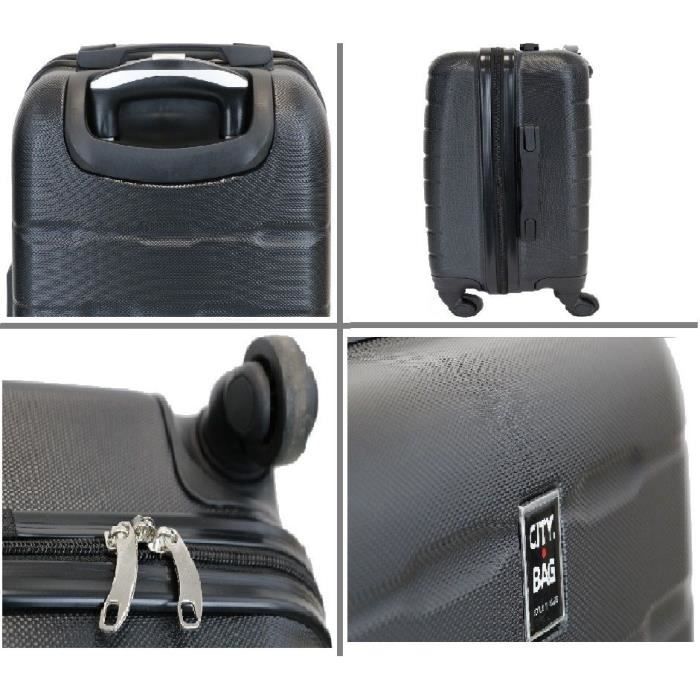 City bag valise cabine ultralight abs 4 roues online gris foncé