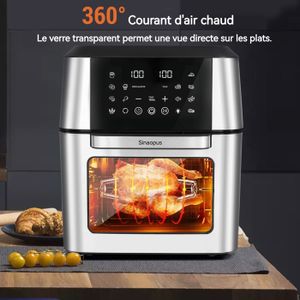 Friteuse Sans Huile, 7.5L Friteuse À Air Chaud Electrique Multifonction Air Fryer Écran Tactile
