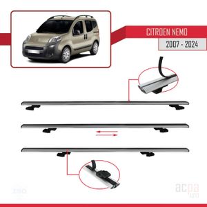 Barres De Toit Transversales Pour Citroen Nemo Peugeot Bipper Fiat Fiorino 3x - Auto